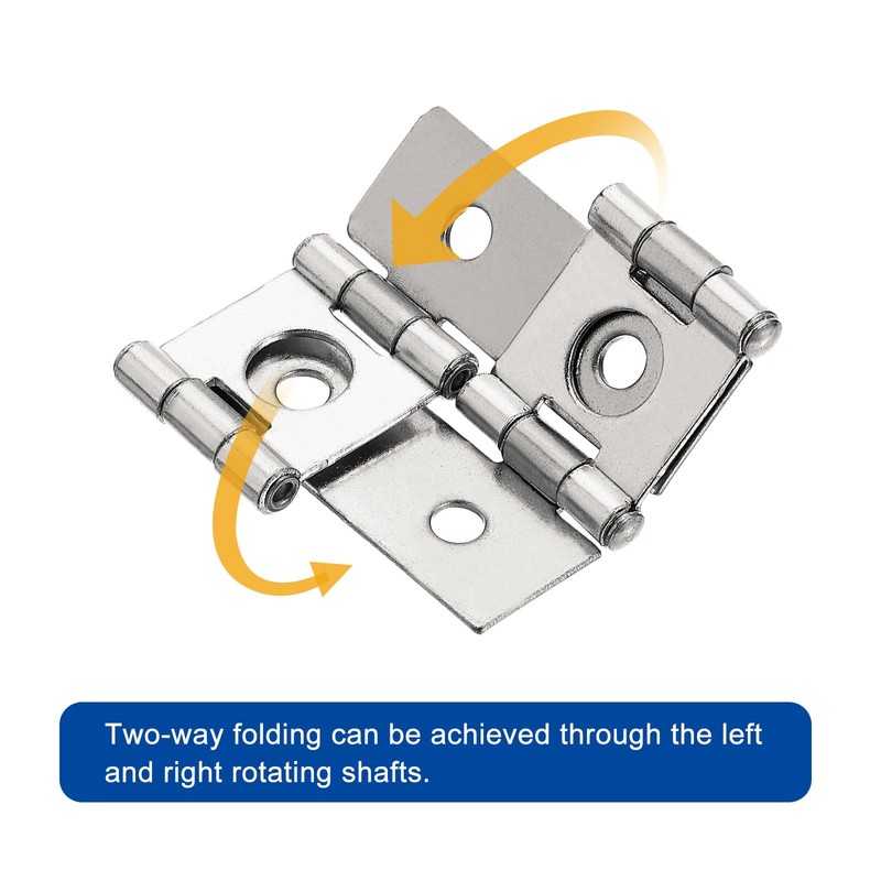 sourcing map Double Acting Hinges Folding Screen, 4Pcs 1.85" Double