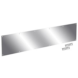 CQMMA Door Kick Plate 10 Inch Wide Aluminum kickplate Suitable for 36" Doors, 12GA (5/64 inch) Thickness Al Alloy, 10" x 34" Silver