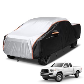 Truck Car Cover Outdoor Pickup Truck Cover Rain UV Protection 420D Trucks Cab Cover Waterproof All Weather Universal Fit Trucks Length Up 230 to 242 inch