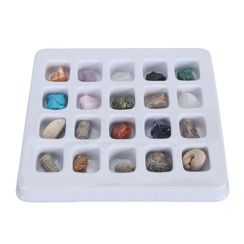 20pcs Rock Stone Colletction Kit for Boys Girls Exquisite Science
