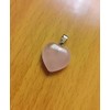 RICHARD-911 Dije Corazón Cuarzo Rosa Para Collar Cadena Joyería Colgante