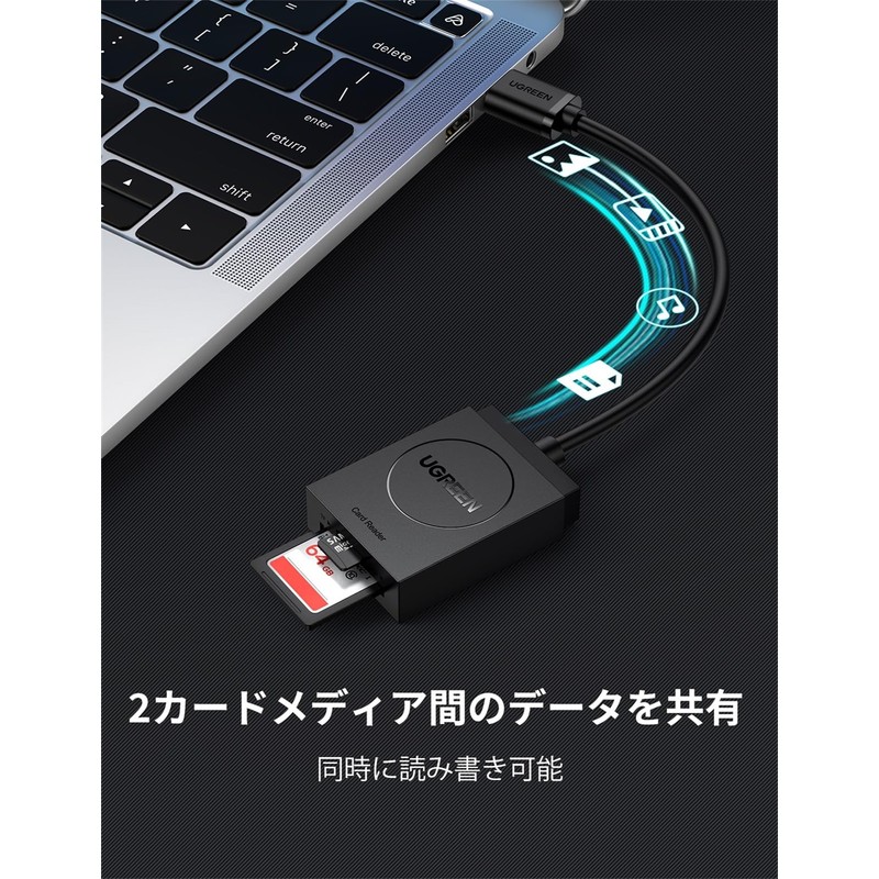UGREEN Card Reader, USB 3.0 High Speed SD TF Card