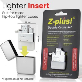 Jetflame insert for petrol lighters (no jet flame) (Doubel Cross Jet)