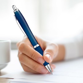 ZENSCRIBE® Ergonomic Ballpoint Pen, Pack of 10, Premium Ballpoint Pen Set, High Quality, Non-Slip Ballpoint Pen for Easy and Soft Writing, Blue Writing Ballpoint Pen Blue