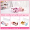 BQAN Clear Acrylic Nail Tool Box 4 Compartment Desktop Nail