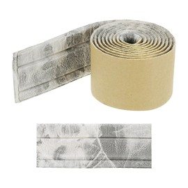 HARFINGTON 3D Wall Edging Self-Adhesive 89"x3.1" Flexible Peel and Stick Molding Trim for Wall Mirror Door Wardrobe Gap Sealing Frame Lines, Space Gray