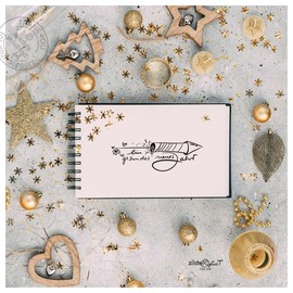 zAcheR-fineT Stamp A Healthy New Year with Rocket - New Year's Eve Stamp New Year Good Luck Cards Table Decoration Scrapbook