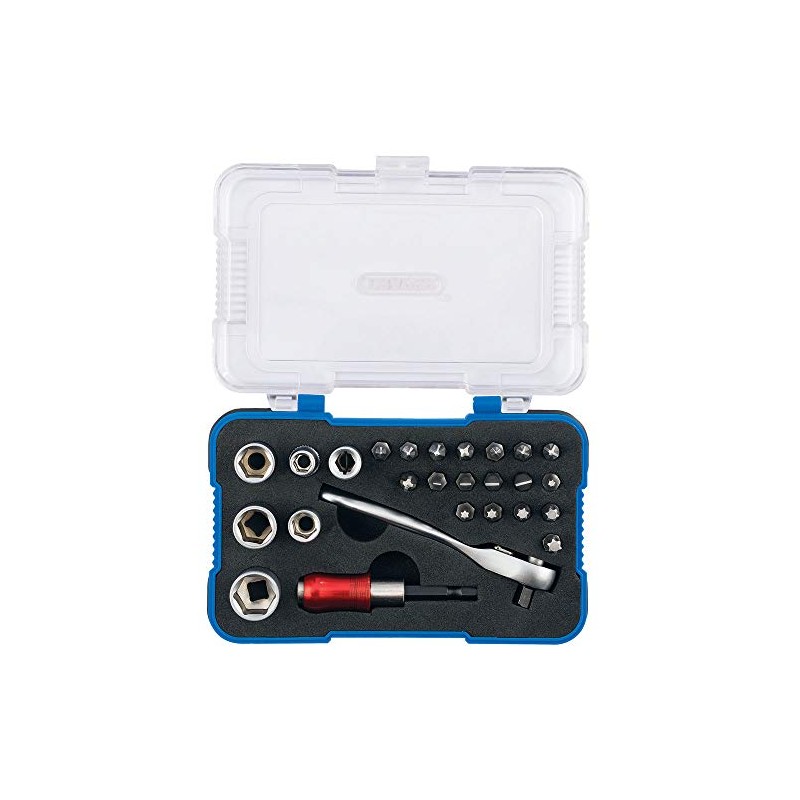 Draper 70418 1/4" Screwdriver Bit and Socket Set (26 Piece)