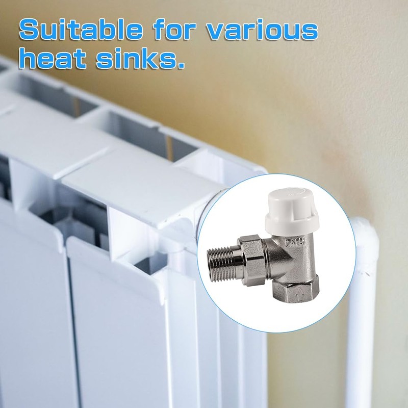 Tulov G1/2 Thermostatic Valve, Continuity Valve 1/2 Inch, Return Fitting