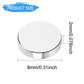 300 Pack Small Fridge Magnets 8x2mm Strong Neodymium Refrigerator Rare Earth Magnets for Crafts Whiteboard Cabinet Locker Mini Round