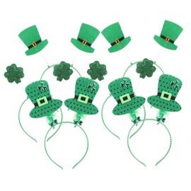 Baluue 6pcs Irish Headband St Patricks Headpiece Shamrock Hat Headband Saint Patricks Day Headband St Patricks Day Hair Accessories Day Accessories Headbands Head Band Green Greeter