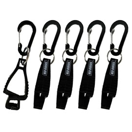 Glove Holder One Side Carabiner Type, Black, Set of 5, Glove Clip - Glove Holder - Glove Clip - Towel Holder - Anti-lost Clip - Set of 5 - NEORIDERS [NEORIDERS Business Days Until 16:00]