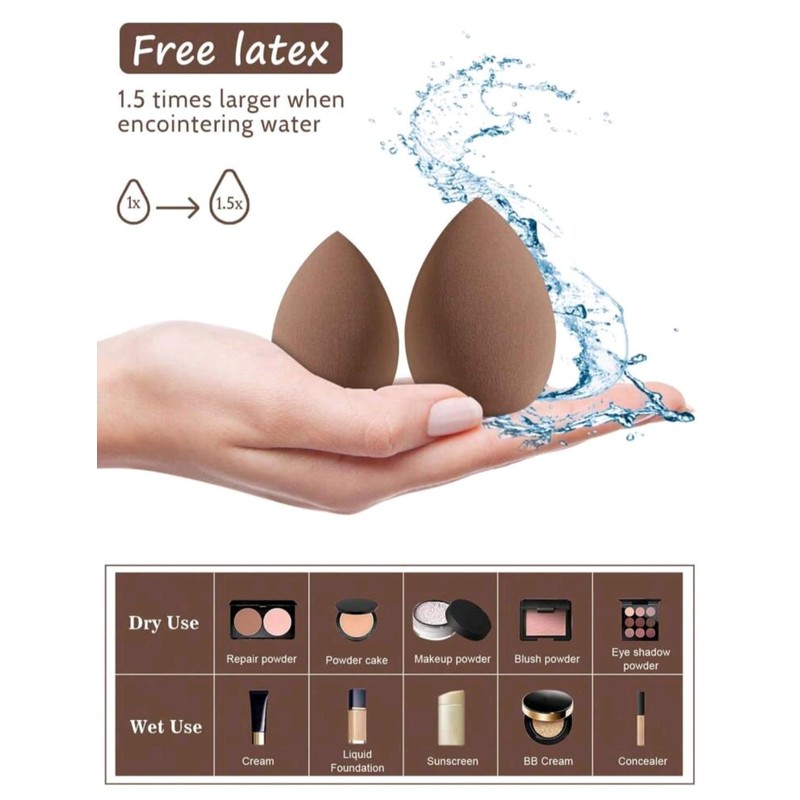 Makeup Sponge Set - Various Designs & Colours - Large