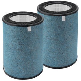 Senowi 2 Pack HP301 HP302 HP305 Replacement Filter Compatible with Shark HP301,HP302 Air Purifier MAX,HP201 HP202 and HC501 HC502 Air Purifier MAX,Part #:HE3FKPET