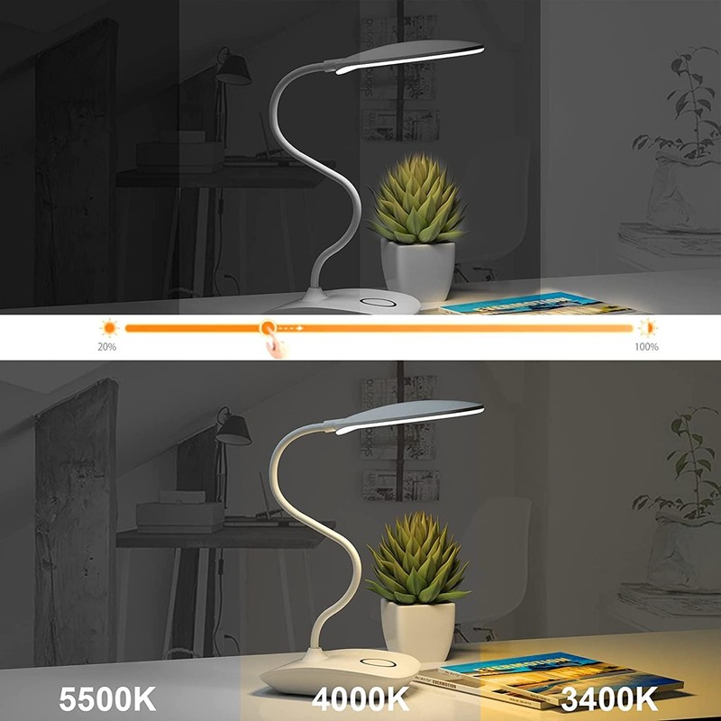 DEEPLITE LED Desk Lamp Battery Operated Lights Cordless Rechargeable Lamp,
