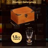 mwater Luxury Version Handmade Crystal 24K Gold Rimmed Shot Glasses,No