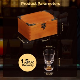 mwater Luxury Version Handmade Crystal 24K Gold Rimmed Shot Glasses,No Bubbles