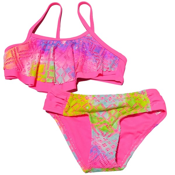 Limited Too Swimsuit Size 4 Bikini Pink Top Brief Girls