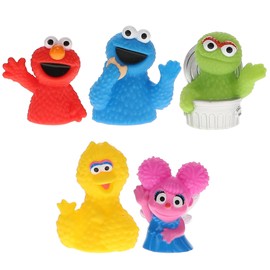 Sesame Street 5 Piece Finger Puppet Set - Easter Basket Stuffers, Easter Egg Fillers, Easter Decorations, Party Favors, Educational, Playtime, Bath Toys (69230), 0.14 pounds