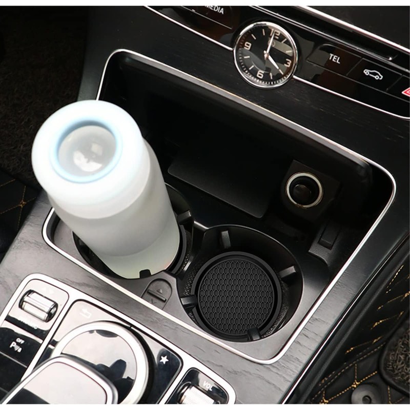 4 Pack Car Cup Holder Coaster, 2.75 Inch Diameter Non-Slip