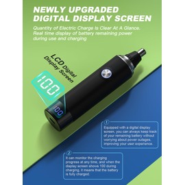 Ginity LED Display Ear and Nose Hair Trimmer for Men Women,2024 Painless USB Rechargeable Nose Hair Trimmer Clipper,Eyebrow & Facial Hair Trimmer with IPX7 Waterproof,Easy Cleansing