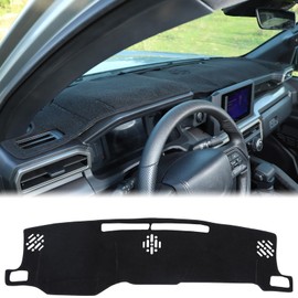 Aunginsy Car Dashboard Cover Mat Compatible with Toyota Tacoma 2024 2025 Pickup Dashboard Dash Cover Nonslip Black Mat Sun Pad Dash Carpet Sunshade Glare UV Rays Protector Car Interior Accessories