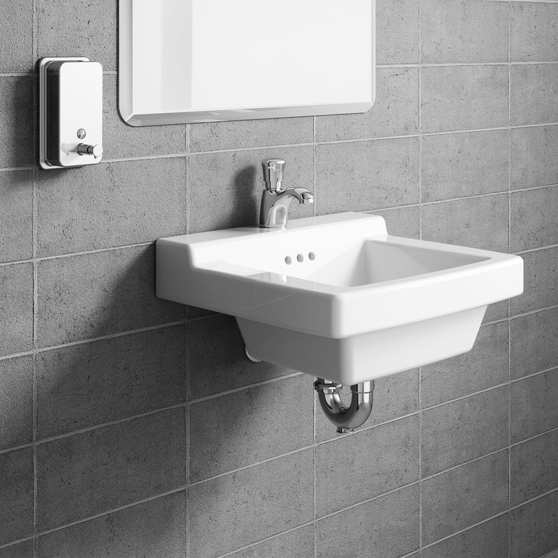 American Standard 1340119.002 Pillar Tap Metering Faucet with Extended Spout