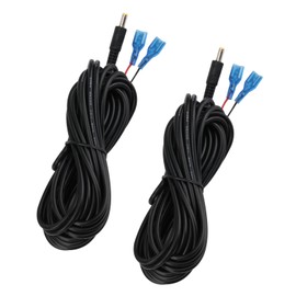 Trail Camera Battery Power Cable 15FT/4.6M DC External Power Cord for Tactacam Reveal Solar Panel Bank, Universal Wildlife Trail Game Cameras & Doorbell Cameras - 2 PCS
