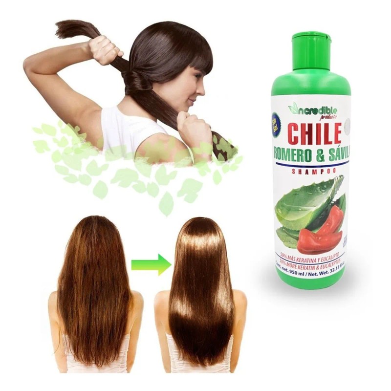 Shampoo De Chile Romero Y Sábila Para Crecimiento Acelerado.