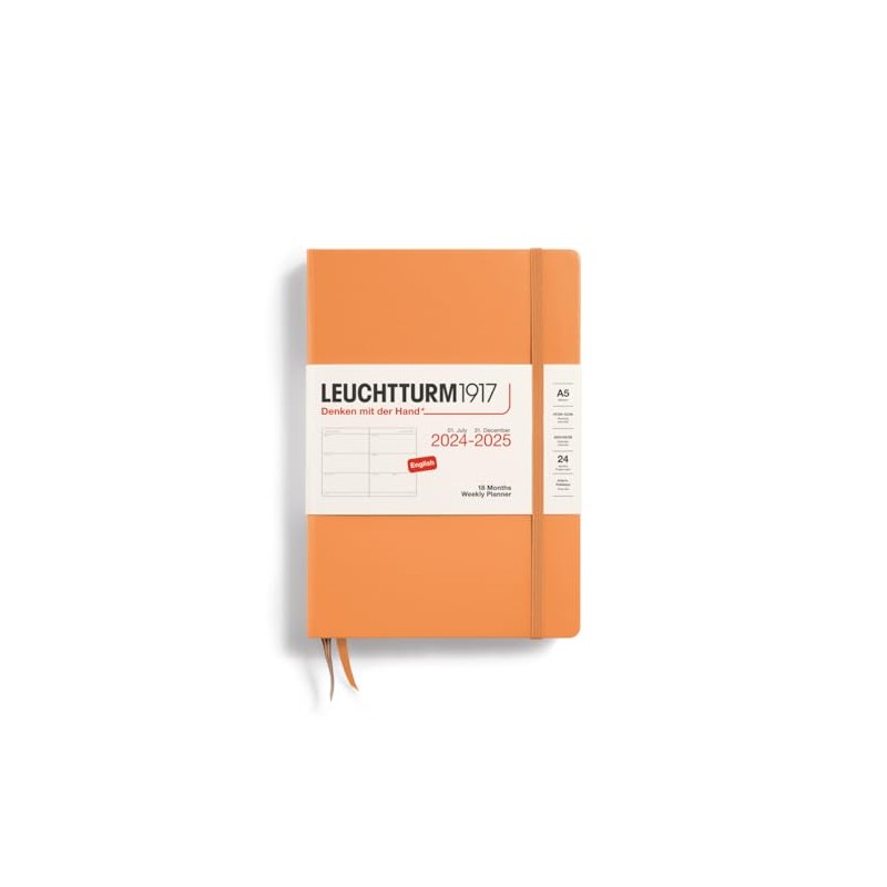 LEUCHTTURM1917 370721 Weekly Planner 2025, Medium A5 Hardcover - 18