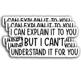 (3PCS) I Can Explain It to You But I Can't Understand It for You Sticker, Funny Sarcastic Motivational Inspirational Sticker Decals for Books Laptops Phone Water Bottles Tumbler Cup Kindle 3x1.4 Inch