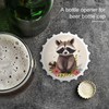 Magnetic Bottle Opener with Fridge Stickers Raccoon Printed Magnetic Bottle