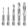 COMOWARE Stubby Drill Bit Set for Metal, 5pcs HSS M2