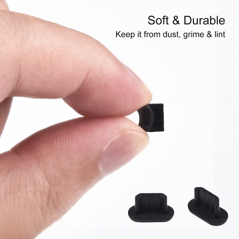 25 PCS Micro USB Dust Plug, Silicone Anti Dust Plug