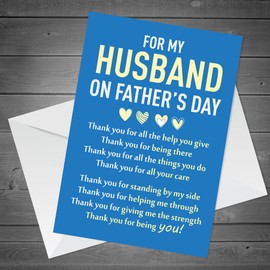 RED OCEAN Fathers Day Card For Husband, Husband Fathers Day Card, Fathers Day Card, Card For Him, Card For Husband