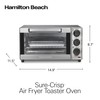 Hamilton Beach Sure-Crisp Air Fryer Toaster Oven Combo, Fits 9”