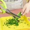Innov2u 5-Layered Forged Stainless Steel Kitchen Scissors, Ultra-Sharp Herb Shredder,