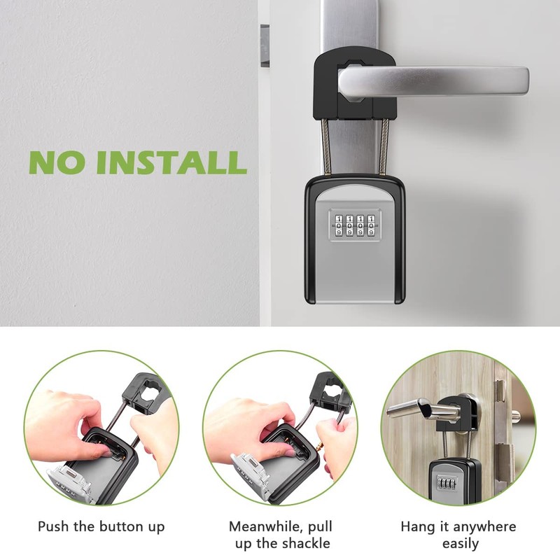 KeeKit Key Lock Box, Upgraded Key Safe Box for Lever