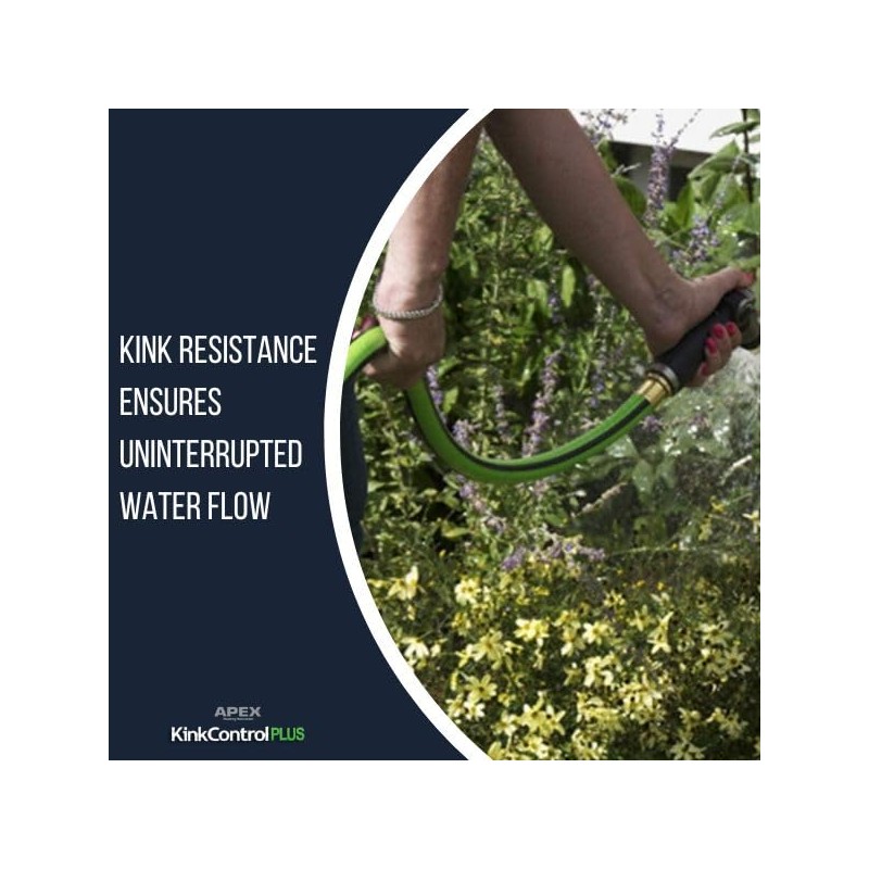 Kink Control Plus Water Hose 100ft - High Burst Strength