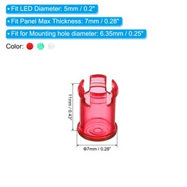 PATIKIL 5mm Clear Light-Emitting Diode Holder Clip, 30-in-1 LED Lamp Socket Bulb Cap Protective Cover for Bezel Mount Panel Display, Multicolored