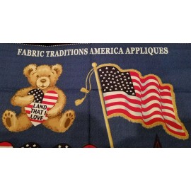 Fabric Traditions AMERICA Appliques patriotic symbols flag stars ect NEW!!