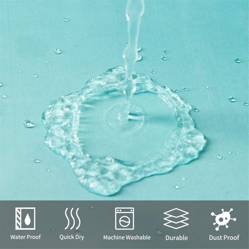 Furlinic Textile Shower Curtain Made of Fabric, Anti-Mould, Waterproof, Washable
