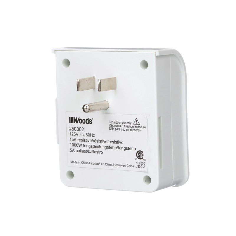 Coleman Cable 50002 7-Day Indoor Heavy Duty Mechanical Timer, White
