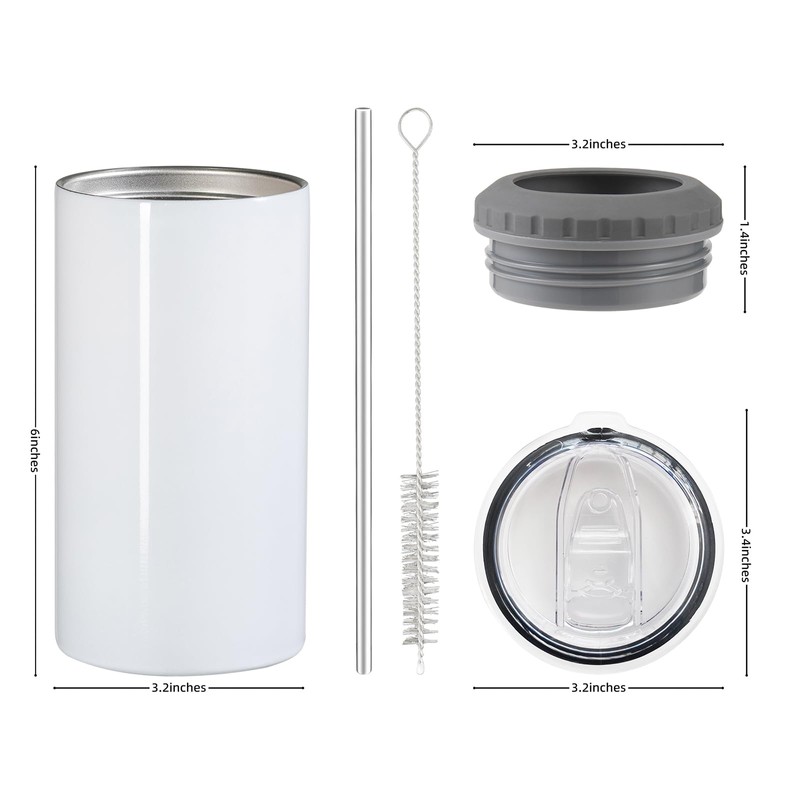 MURRICON - Vasos de sublimación de 16 onzas, rectos, 4