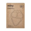 Nuby Bamboo Strawberry Shaped Plate, Weaning Tableware, Suitable from 12