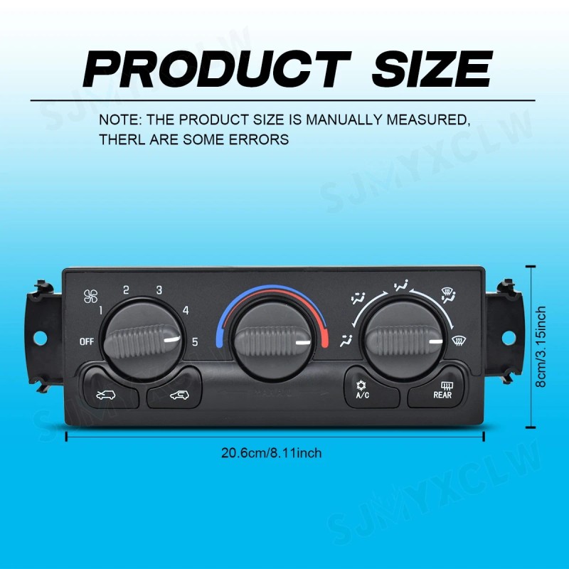 SJMYXCLW Heater AC Temperature Climate Control Switch Fits Chevy GMC