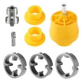 PVC Thread Maker Tool for Electric Drill, Pipe Threading Tool PVC Pipe Threader Kit with 3 Dies 1/2" 3/4" 1" Plastic Pipe Tap Die Set