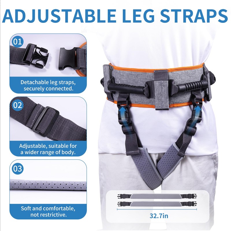 Gait Belt Transfer Belt with Padding Handles, Medical Nursing Gait