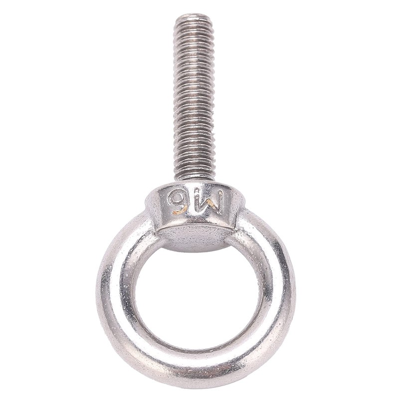 10 Pernos de Ojo de Acero Inoxidable 304 M6x25, Fijados