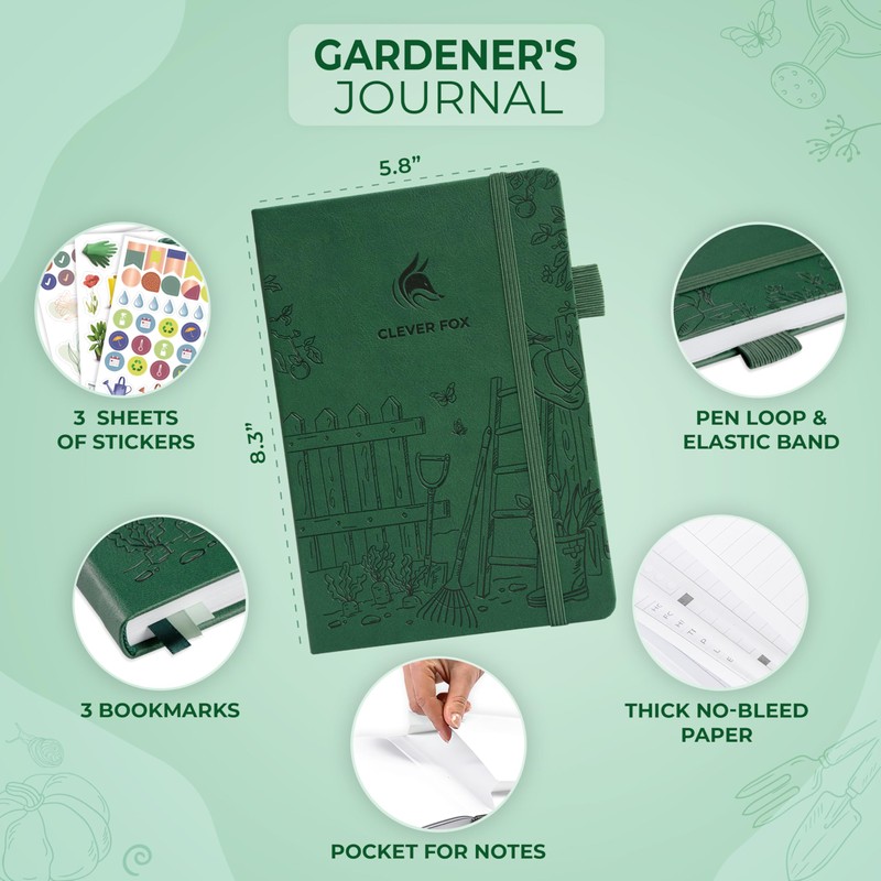 Clever Fox Gardener’s Journal – Guided Gardening Notebook to Plant